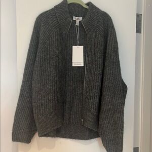 COS bubble zip Women's Gray cardigan